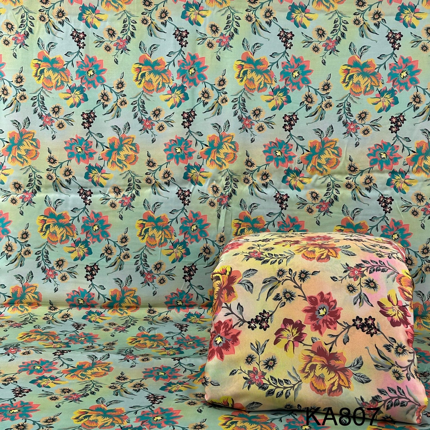 Printed Modal Satin Fabric-KA807