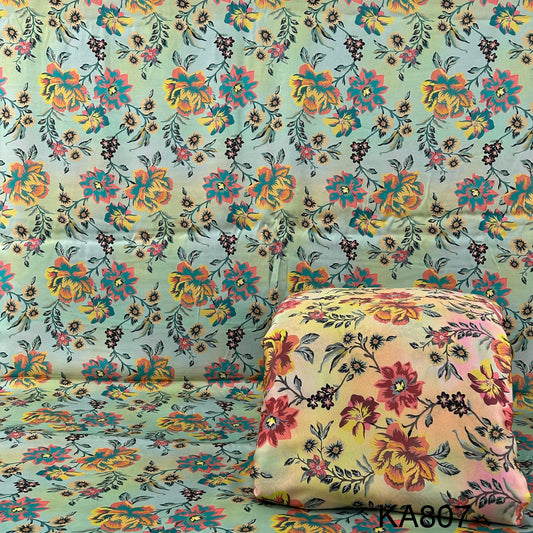 Printed Modal Satin Fabric-KA807