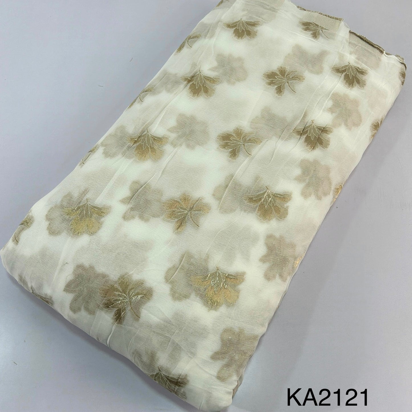 Dyeable Zari Georgette Fabric-KA2121