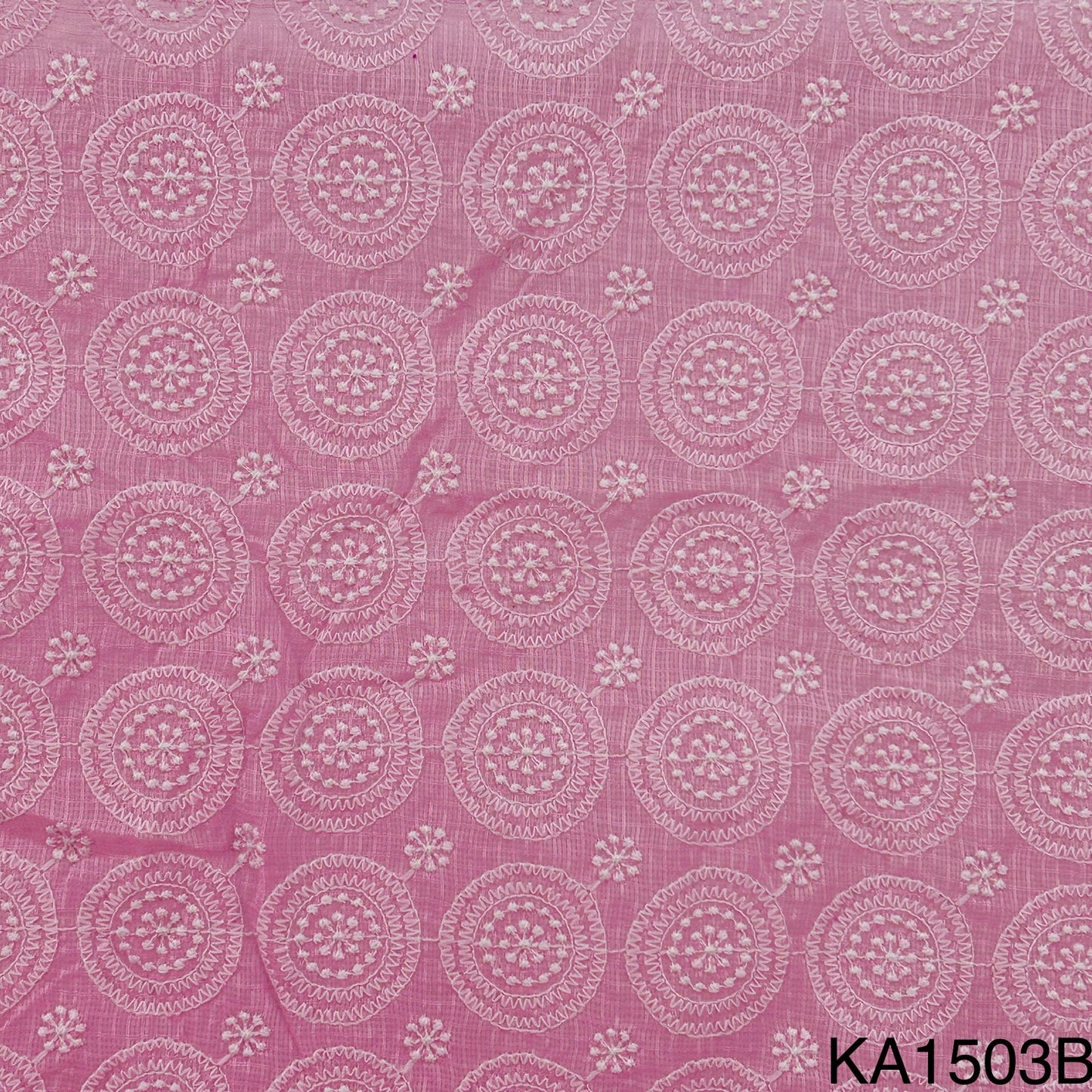 Embroidered Kota Cotton Fabric-KA1503