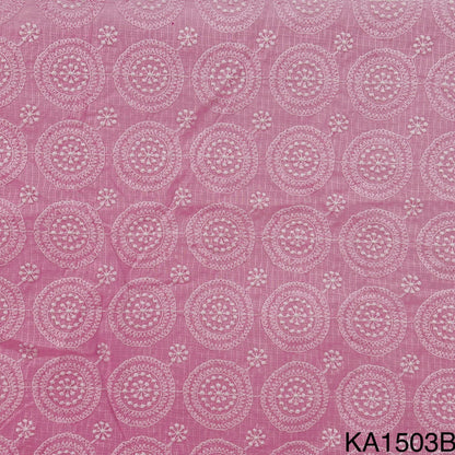 Embroidered Kota Cotton Fabric-KA1503