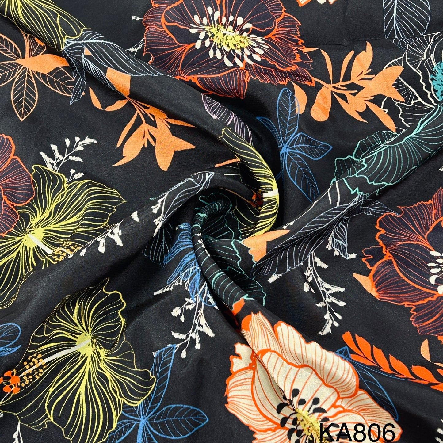 Printed viscose crepe Fabric-KA806