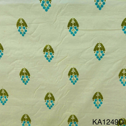 Embroidered Kota Cotton Fabric-KA1249