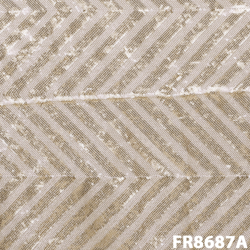 Dyeable Sequins Georgette Fabric-FR8687