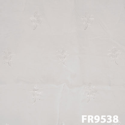 Dyeable Embroidered Sequins Organza Fabric-FR9538
