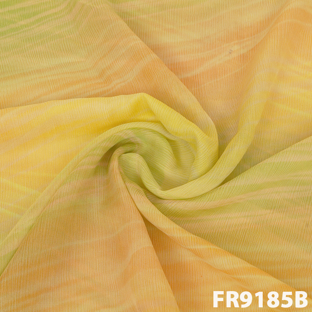 Printed Pure Chinon Fabric-FR9185