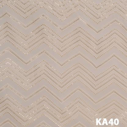 Dyeable Embroidered Sequins Georgette Fabric-KA40