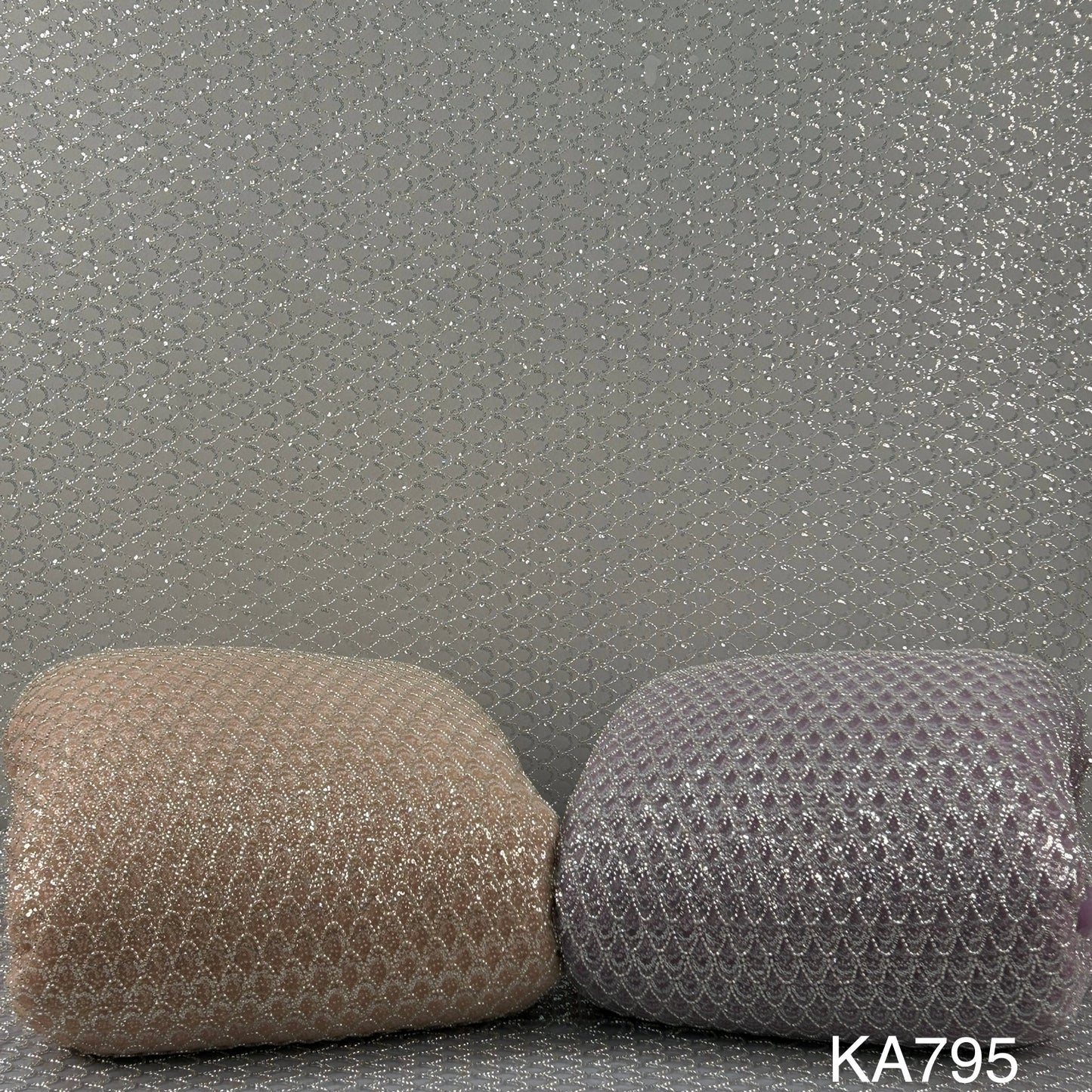 Imported Sequins Cut Dana Net Fabric - KA795