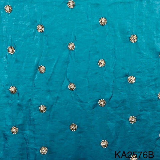 Sequins Cut Dana Work  shiny organza Fabric-KA2576