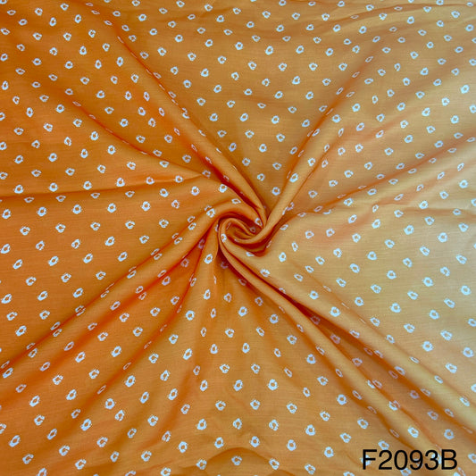 Printed Shaded Linen Silk Fabric-F2093