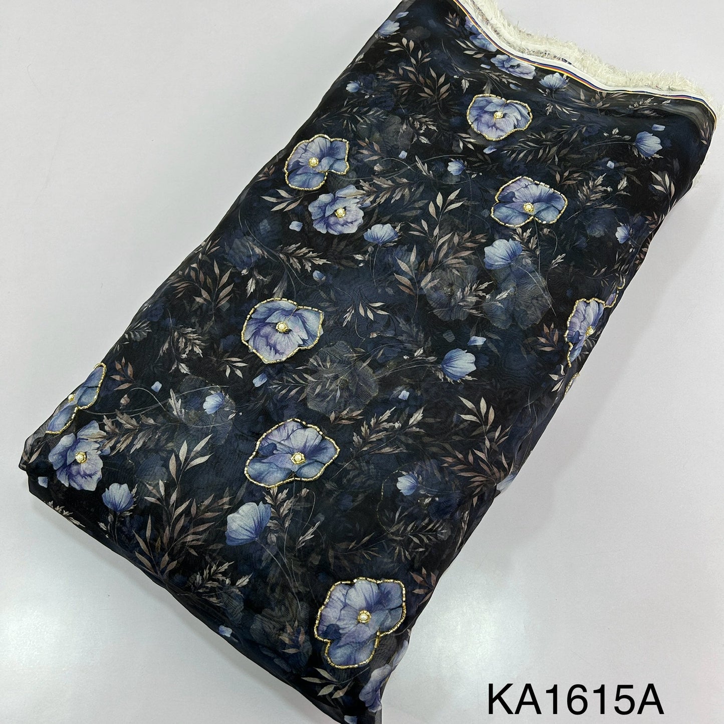 Printed Organza Cut Dana Handwork FAbric-KA1615