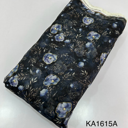 Printed Organza Cut Dana Handwork FAbric-KA1615
