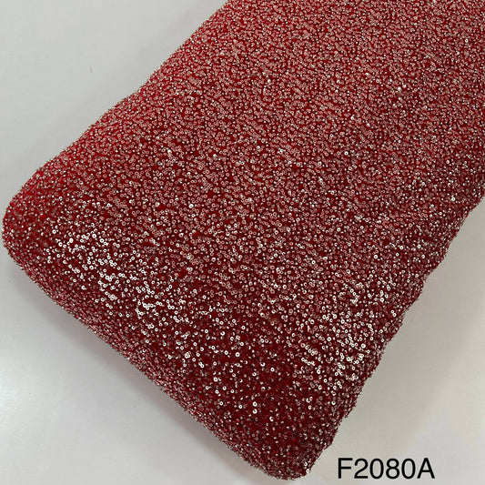 Cut Dana Work Sequins Embroidered Velvet Fabric-F2080