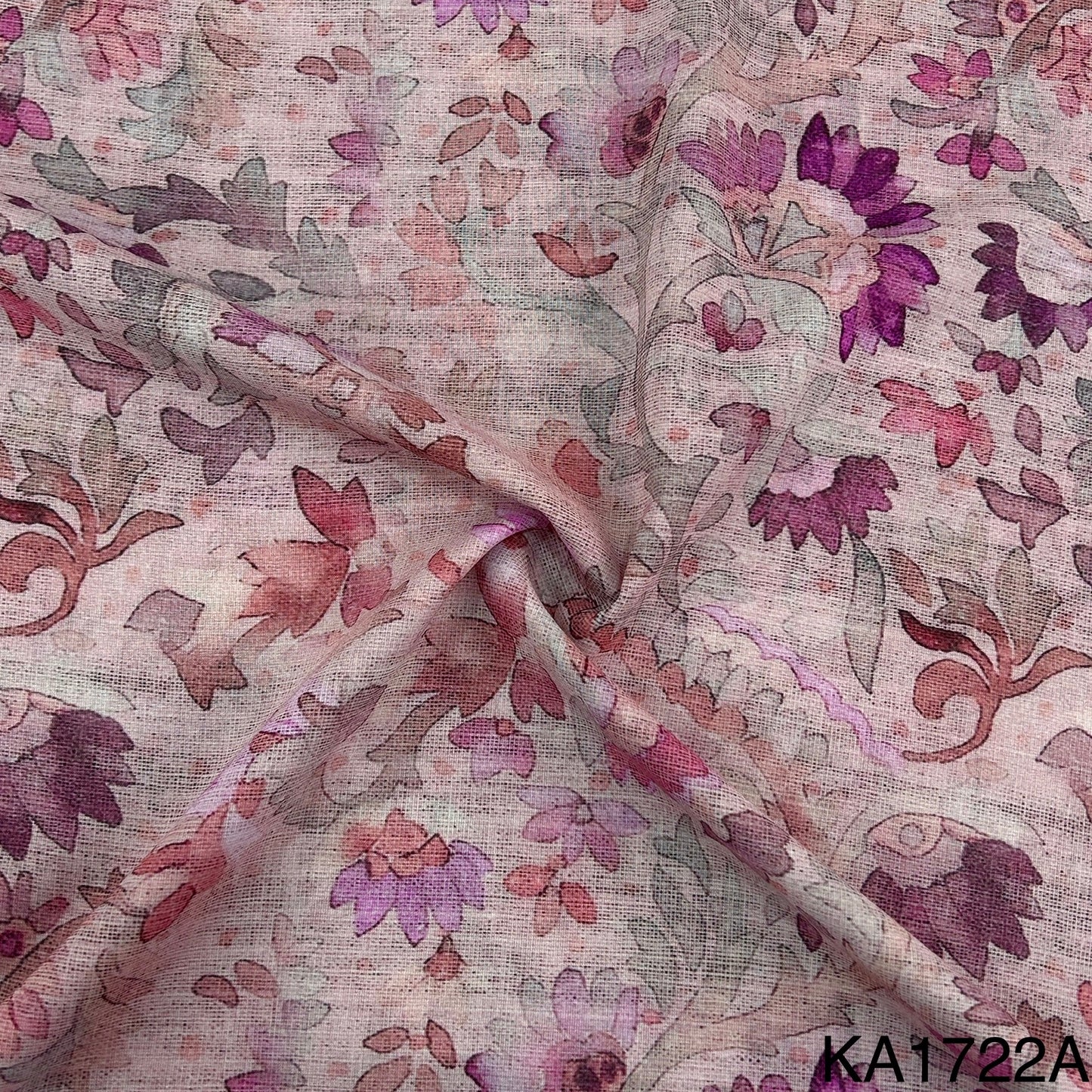Printed Pure 2 X 2 Rubia cotton Fabric-KA1722
