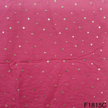 Zari Sequins Viscose Organza Fabric-F1815