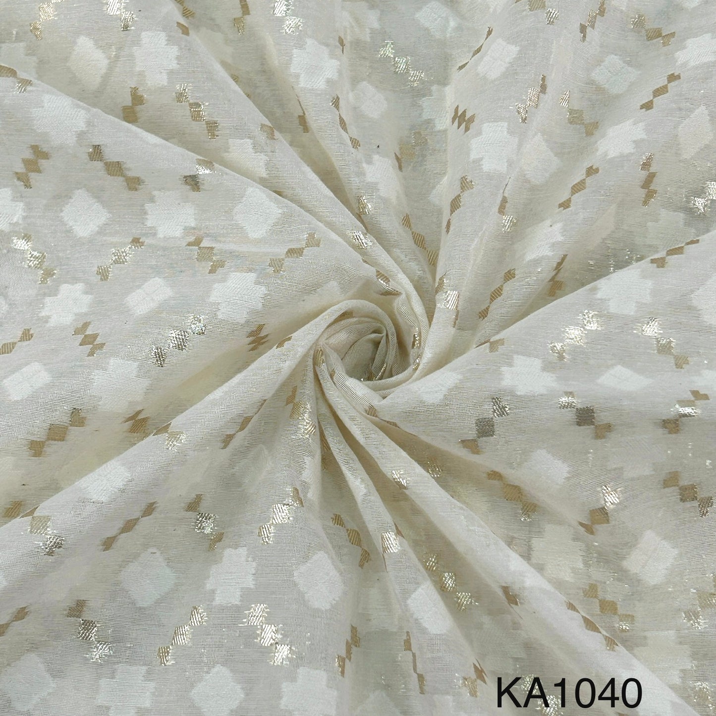 Dyeable Zari Chanderi Fabric-KA1040