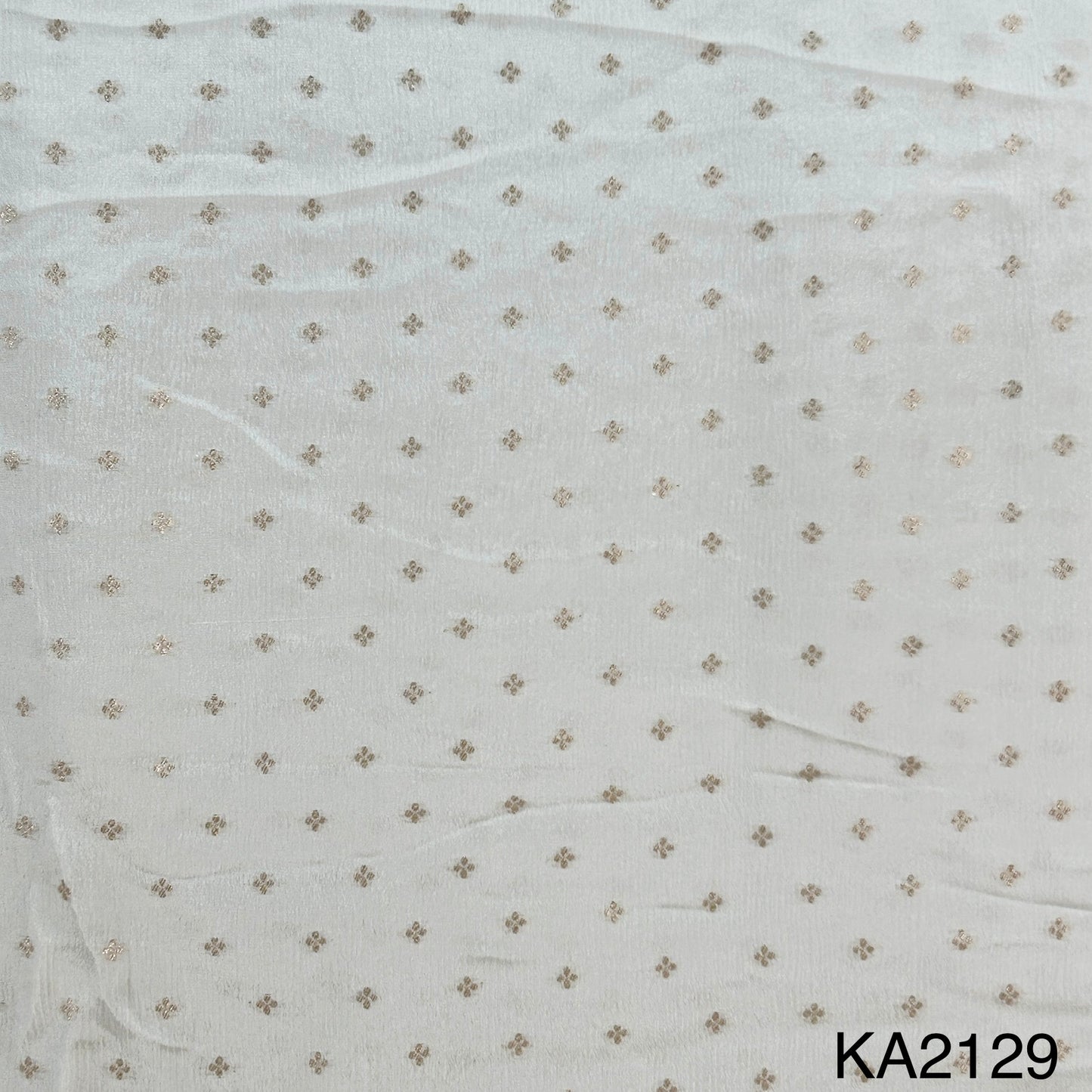 Dyeable Zari Chinon Chiffon Fabric- KA2129