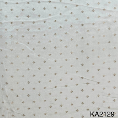 Dyeable Zari Chinon Chiffon Fabric- KA2129