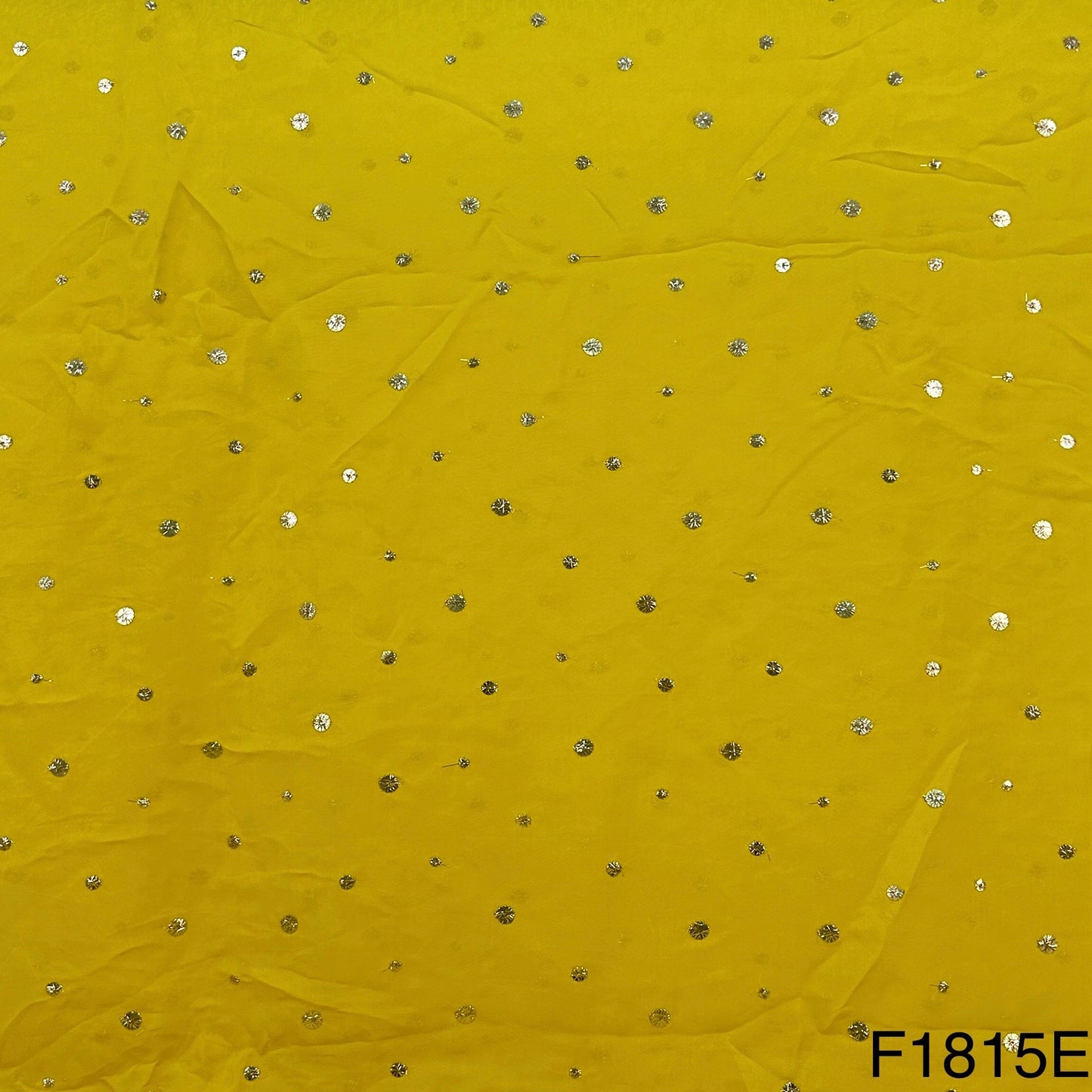 Zari Sequins Viscose Organza Fabric-F1815