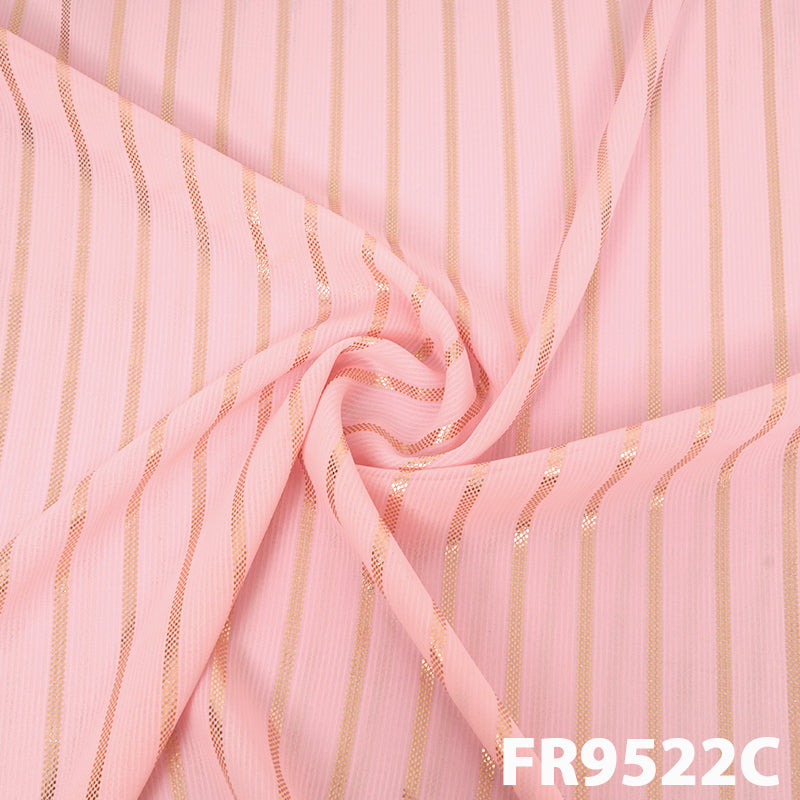 Foil Georgette Fabric-FR9522