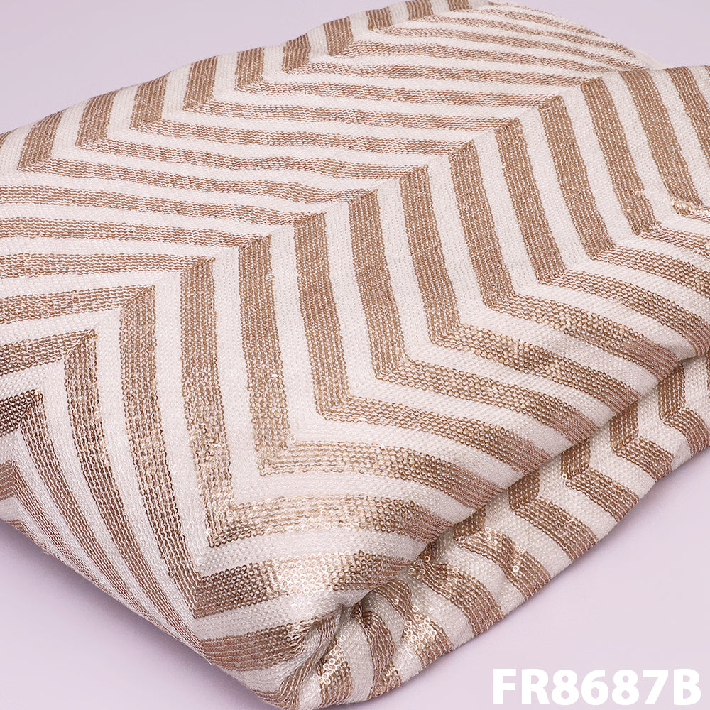 Dyeable Sequins Georgette Fabric-FR8687