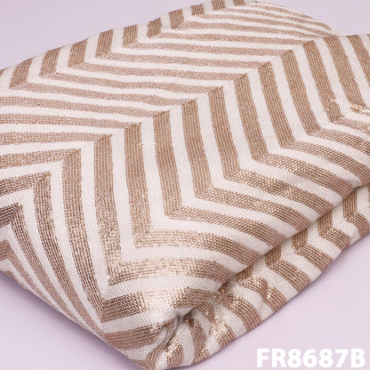 Dyeable Sequins Georgette Fabric-FR8687