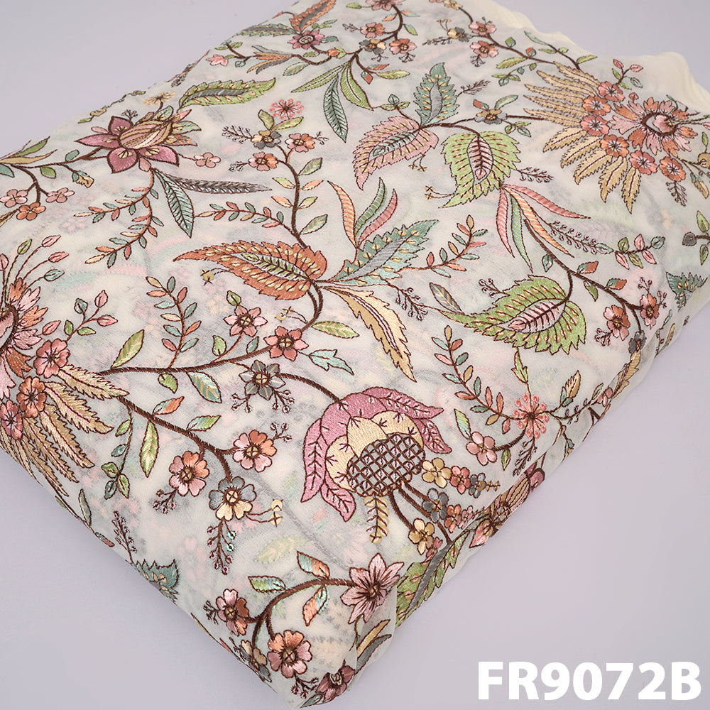 Embroidered Sequins Georgette 9072