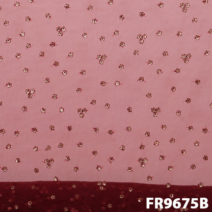 Embroidered Sequins Net Fabric-FR9675