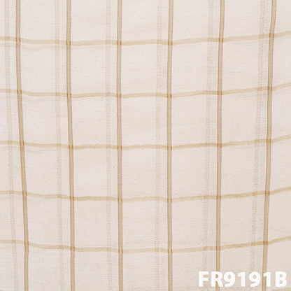 Zari Check Jute Silk Fabric-FR9191