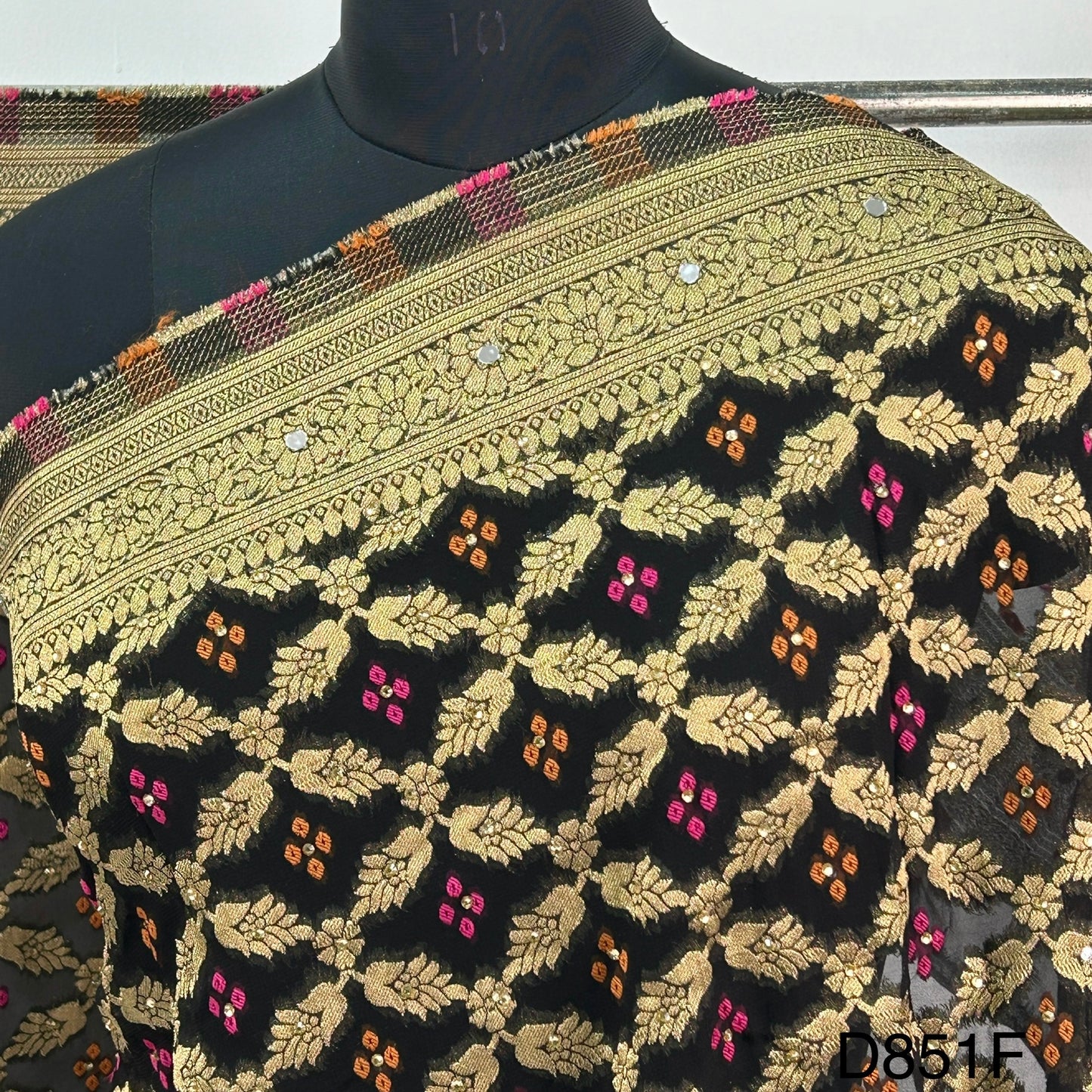 Banarasi Georgette Mirror Work Dupatta-D851