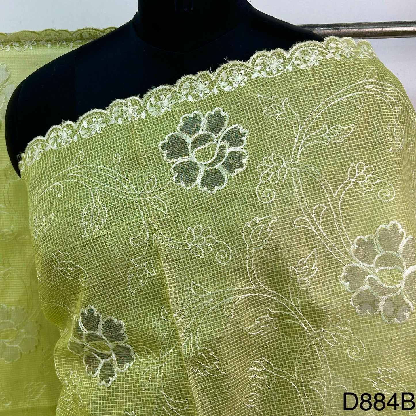 Embroidered Kota Cotton Dupatta-D884