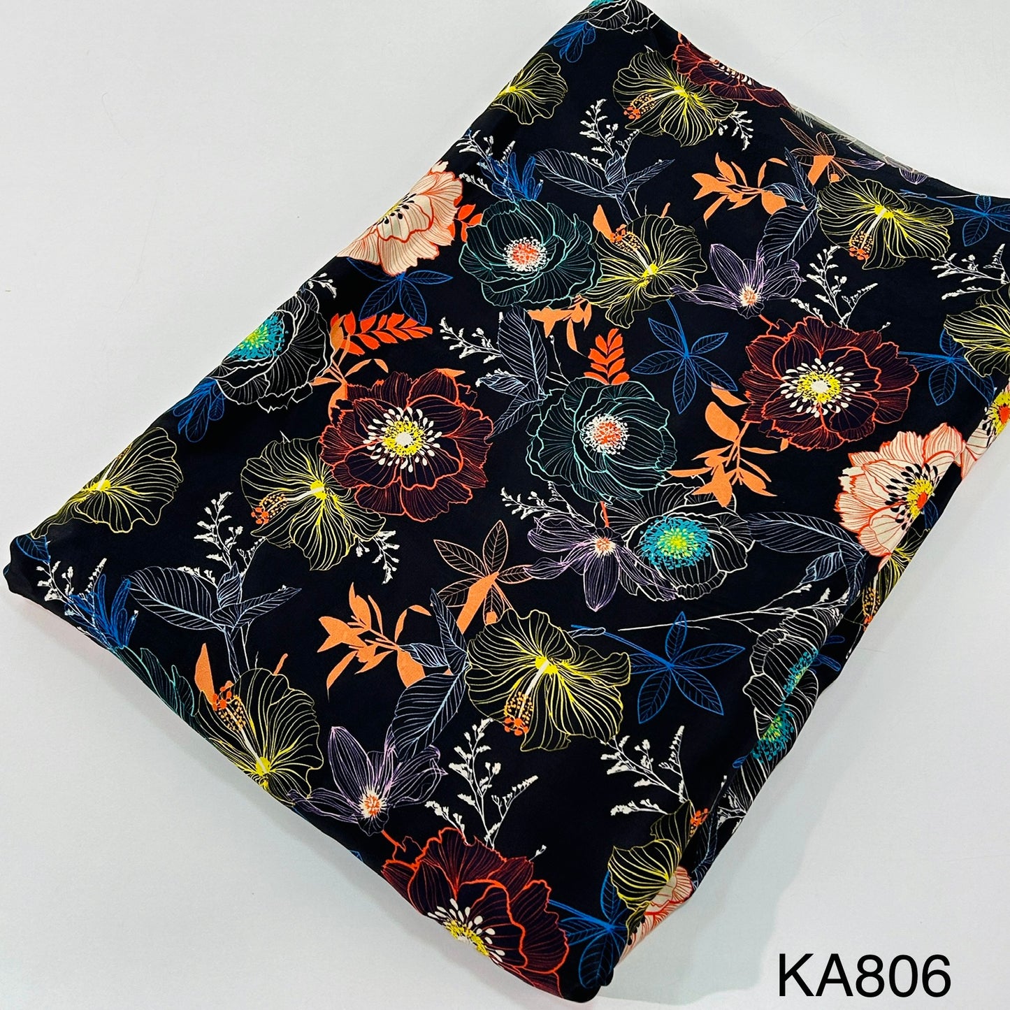 Printed viscose crepe Fabric-KA806