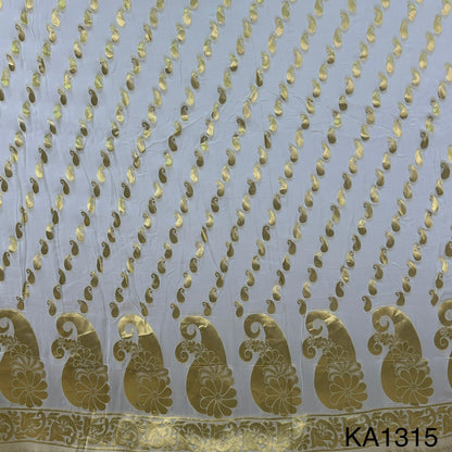 Dyeable Banarasi Georgette Fabric-KA1315