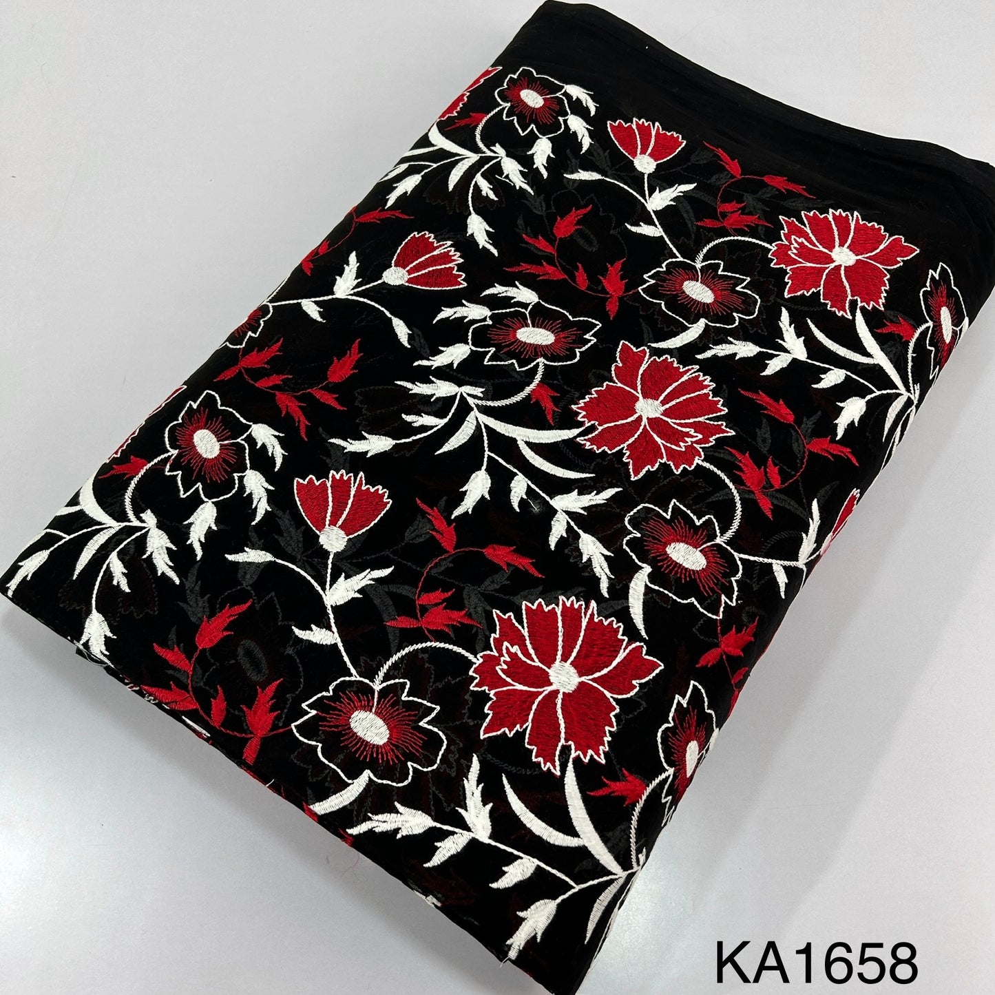 Embroidered Cotton Fabric-KA1658