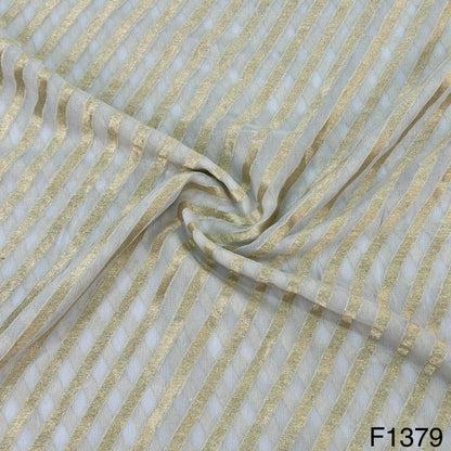Dyeable Pure Banarasi Georgette Fabric - F1379