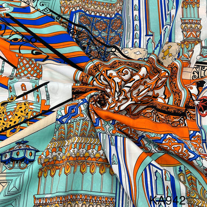 Printed Crepe Fabric-KA942