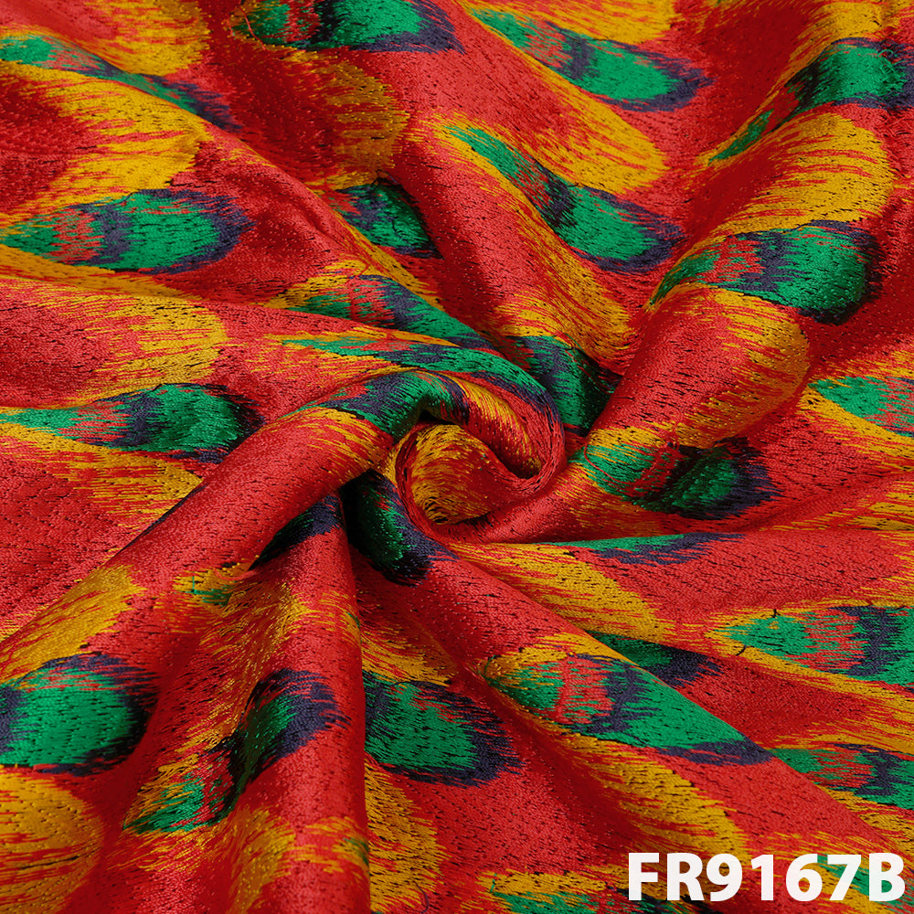 Phulkari Embroidered Georgette Fabric-FR9167