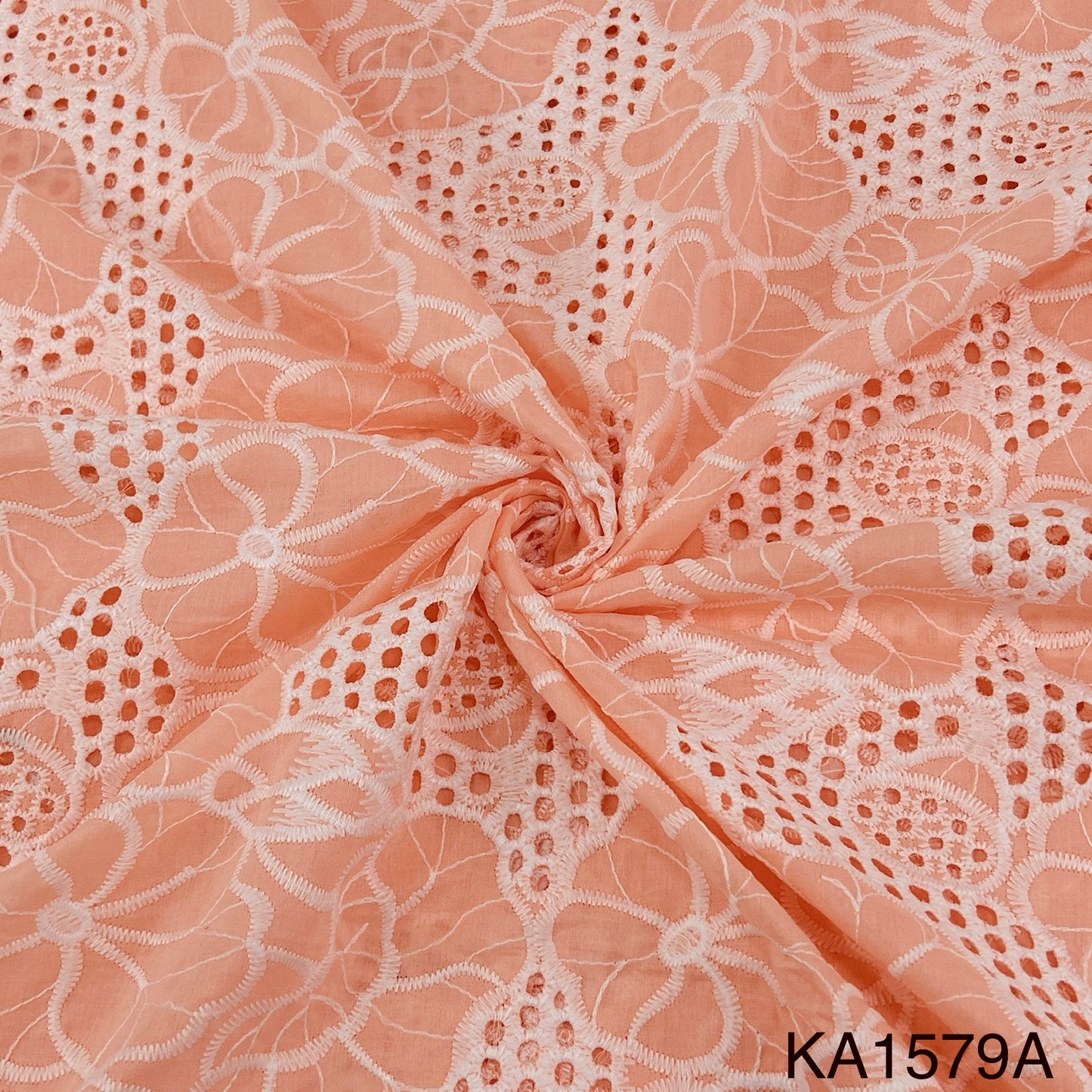 Embroidered Cotton Fabric-KA1579
