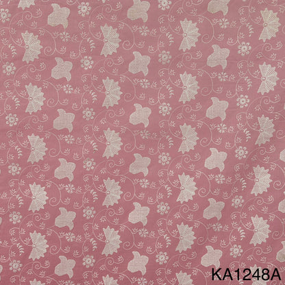 Embroidered Kota Cotton Fabric-KA1248