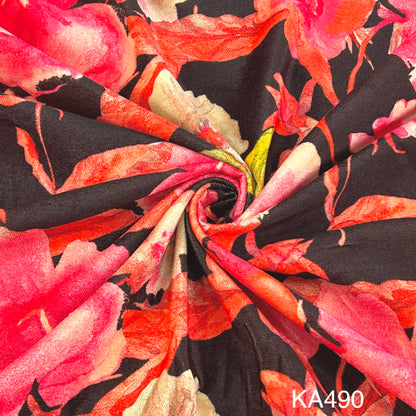 Printed Velvet Fabric-KA490