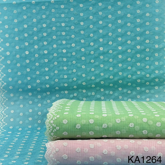 Embroidered Kota Cotton Fabric-KA1264