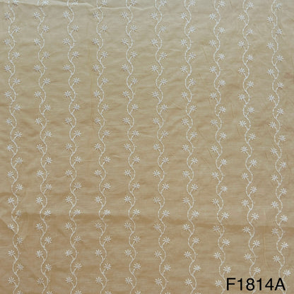 Thread Sequins Embroidered Chanderi Silk fabric-F1814