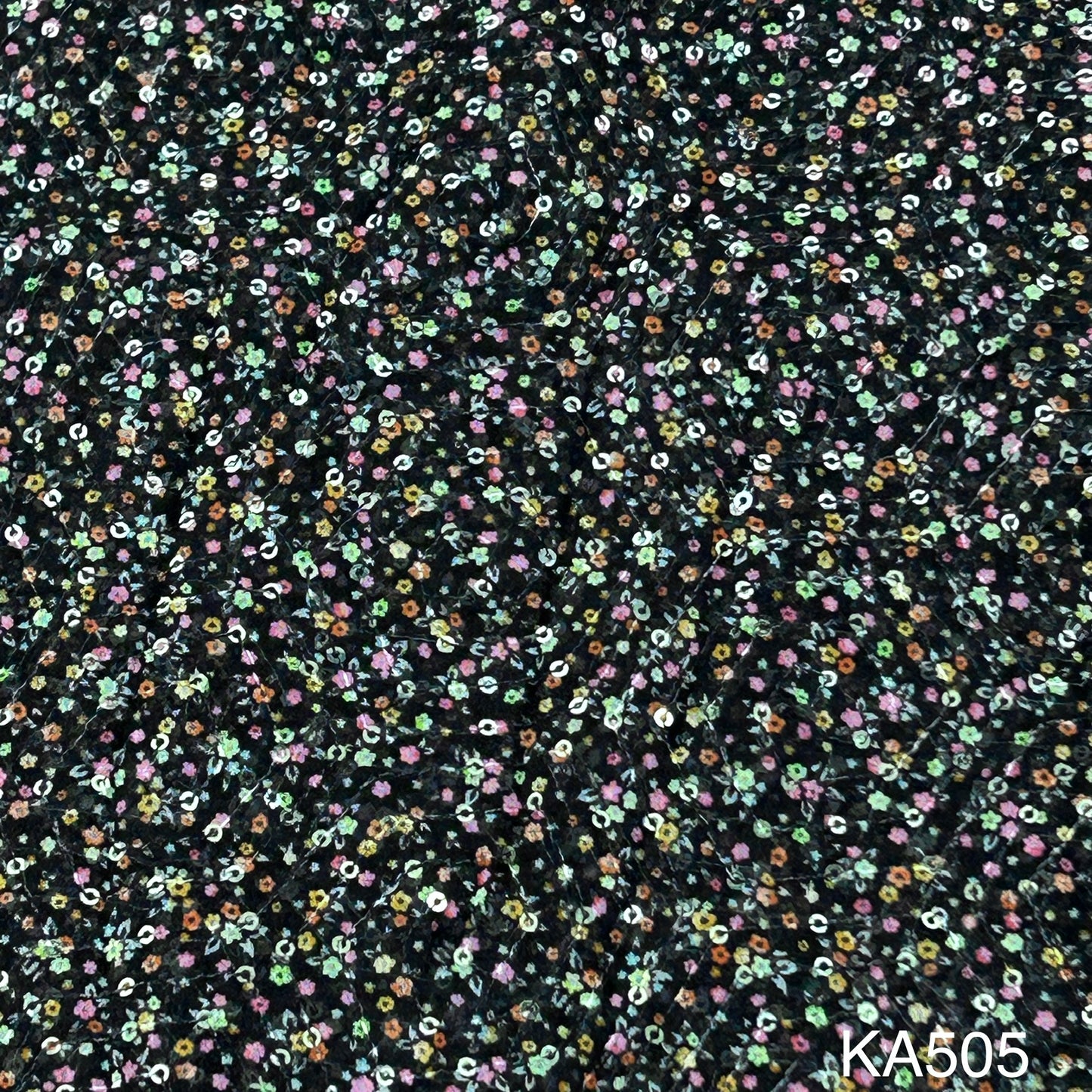 Embroidered Sequins Georgette Fabric-KA505