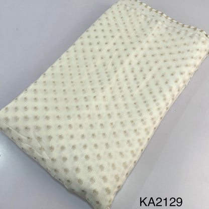 Dyeable Zari Chinon Chiffon Fabric- KA2129