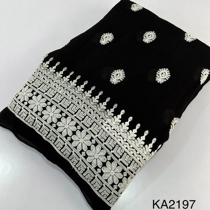 Embroidered Sequins Chinon Fabric-KA2197