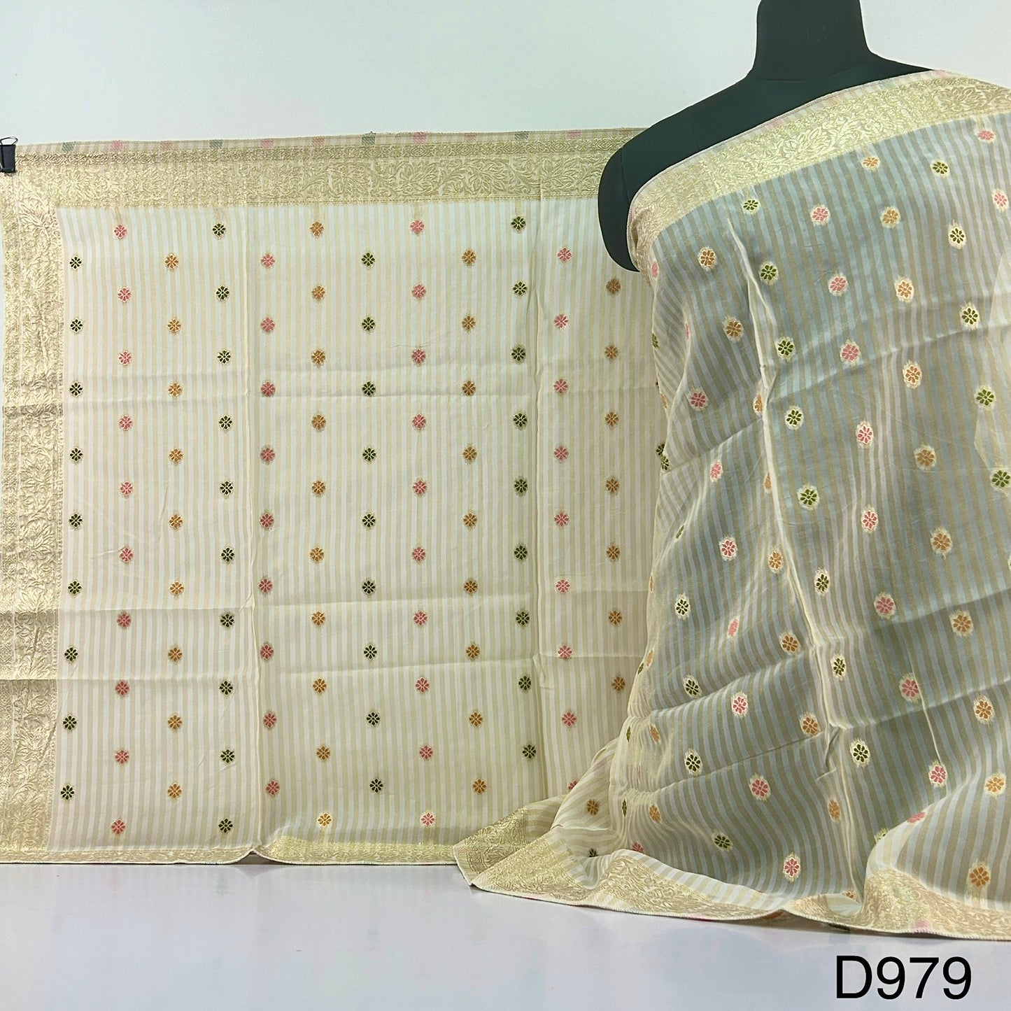 Dyeable Zari Tissue Organza Dupatta D-979