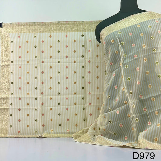 Dyeable Zari Tissue Organza Dupatta D-979