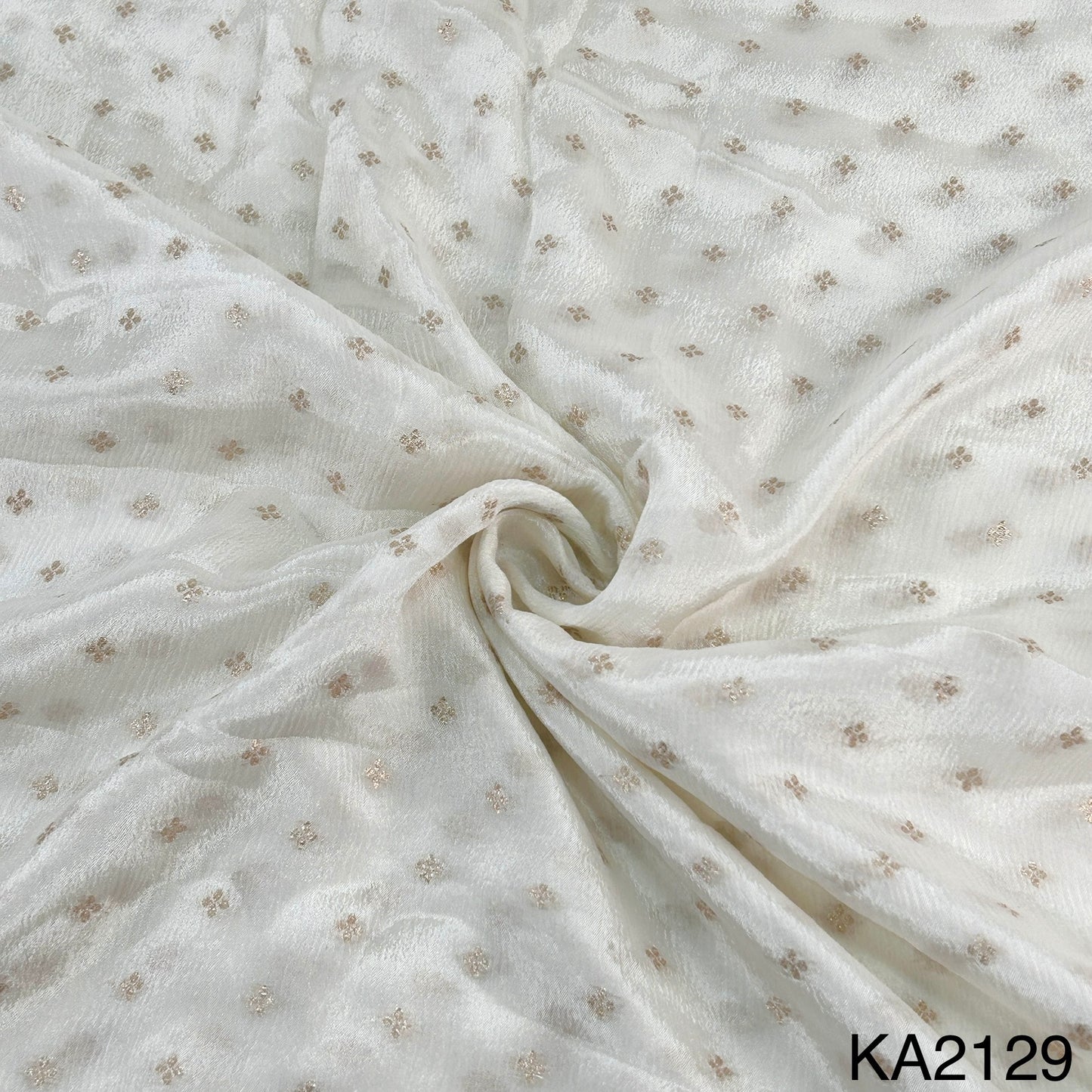 Dyeable Zari Chinon Chiffon Fabric- KA2129