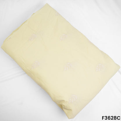 Thread Sequins Work Cambric Cotton Fabric-F3628