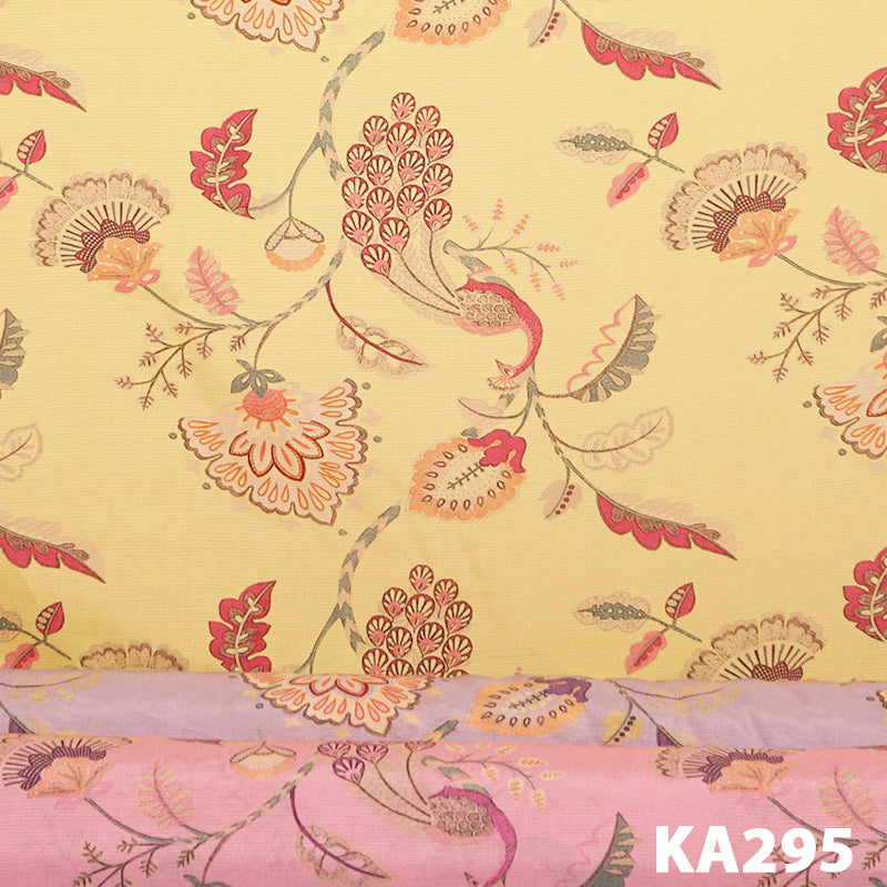 Printed Viscose Crepe Lurex Fabric-KA295